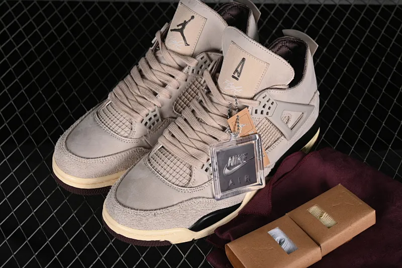 All categories Air Jordan Jordan series basketball shoes Air Jordan 4 A Ma Maniere x Air Jordan 4 Retro "Fossil Stone" AJ4 Joe 4 Fossil FZ4810-200